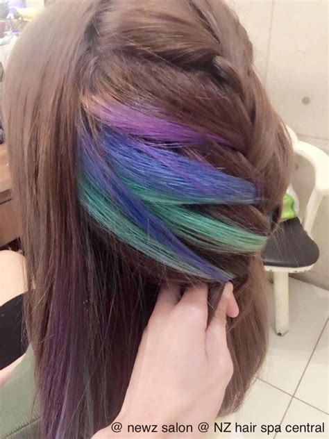 Inner Multi Color Hair Style Combo Balayage Ombre Dip Dye