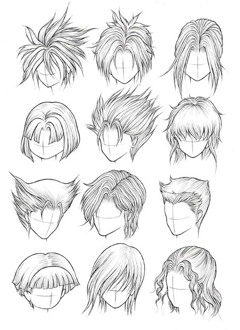 Anime long male hair drawing step by step. Kanji de Manga Vol 3 cover image | Manga hair, Anime drawings, How to draw hair