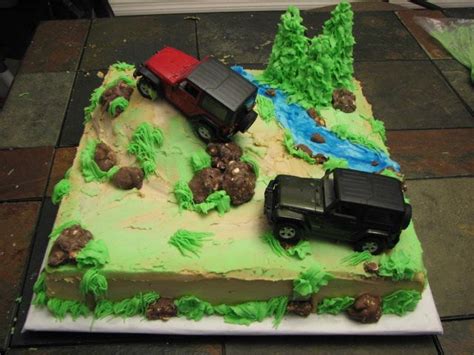 Jeep Offroading Birthday Cake Jeep Cake 40th Birthday Cakes