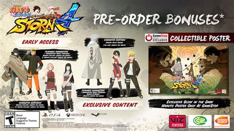 Bandai Namco Entertainment America Pre Order Naruto Storm 4 From