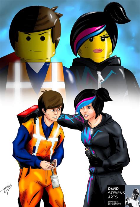 Emmet And Wyldstyle By Dstevensart On Deviantart Disney Fan Art Lego