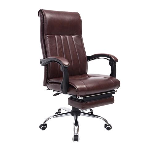 Hbada reclining office desk chair with footrest. Modern Reclining Adjustable Swivel Office Chair with Footrest