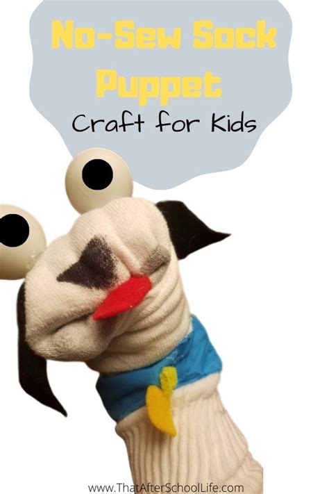 No Sew Sock Puppet Dog Craft That After School Life