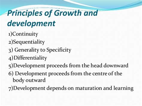 Principles Of Human Growth And Development