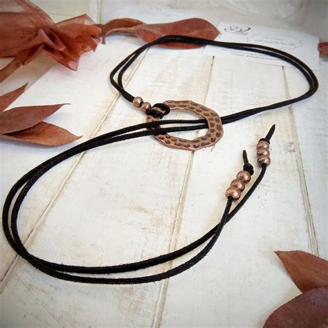 Suede Lariat Necklace Black Suede Choker Leather Wrap Etsy