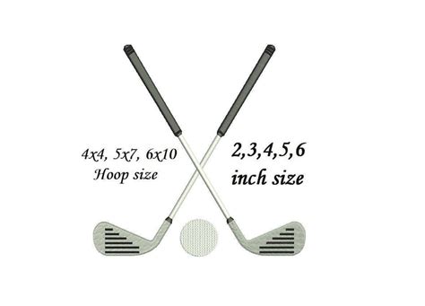 Golf Embroidery Design 2 Designs Golf Club Embroidery Design Etsy