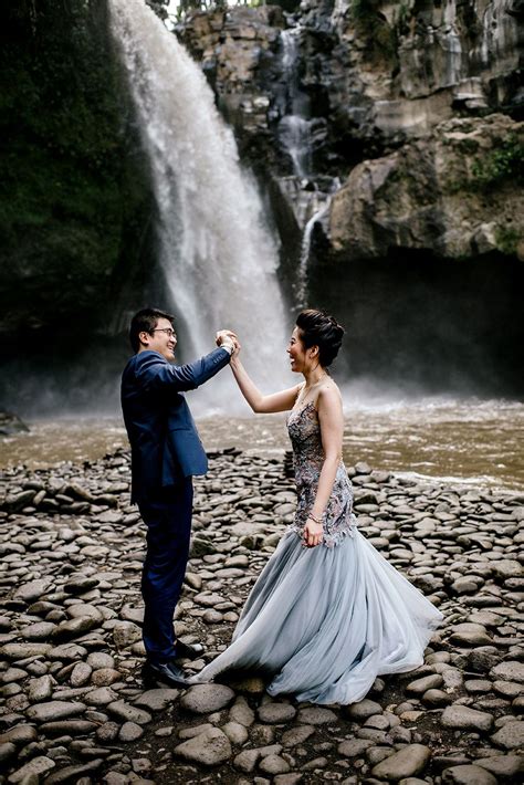 I Love How Classy This Couple Dressed Up For Their Waterfall Engagement