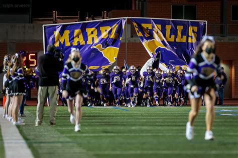 Marble Falls Mustangs Varsity High School Football Game Against The