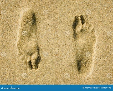 Sand Footprints Stock Image Image Of Loneliness Sunny 3327739