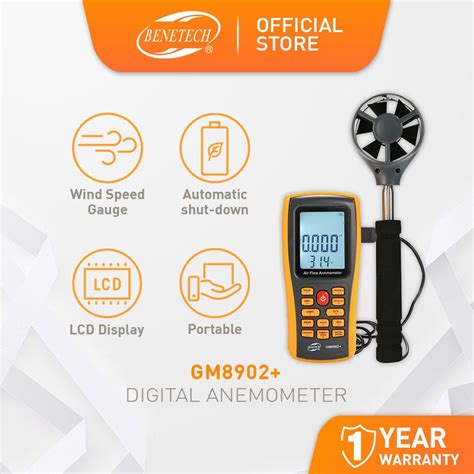 Benetech Gm8902 Air Flow Digital Anemometer For Wind Velocity