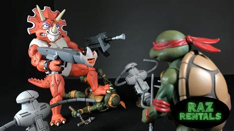 Tmnt Neca Triceraton Infantryman And Roadkill Rodney Review And Comparison Teenage Mutant Ninja