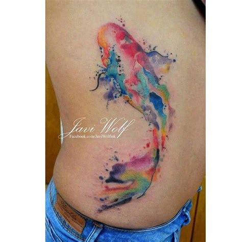 Colorful Watercolor Fish Tattoo Татуировки рыбы Акварельные