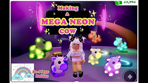 Making A Mega Neon Cow In Adopt Me 😱 Youtube