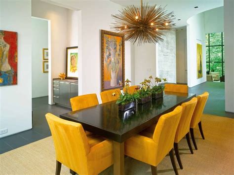 Bright Yellow Chairs Add A Fresh Touch To This Dining Area Desig