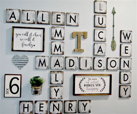 Printable diy wall art scrabble letters. Large Scrabble wall Tiles , 5.5" wood tiles blocks ...