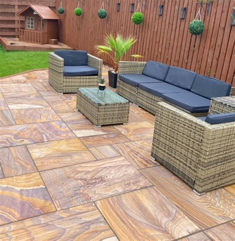 Rainbow Indian Sandstone Paving Slabs And Patio Stones Nustone