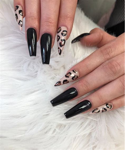 30 Incredible Acrylic Black Nail Art Designs Ideas For Long Nails Page 7 Of 30 Fashionsum