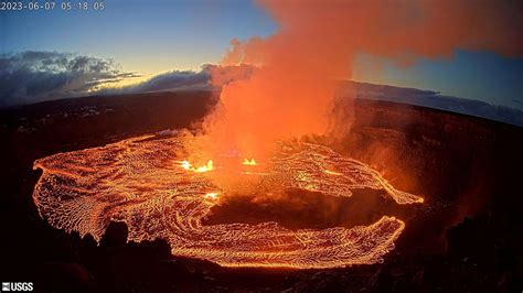 Der Vulkan Kilauea Auf Der Big Island Von Hawaii Beginnt Nach Einer