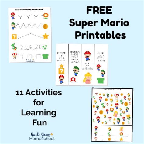 Super Mario Printables For Learning Fun Fun Learning Super Mario