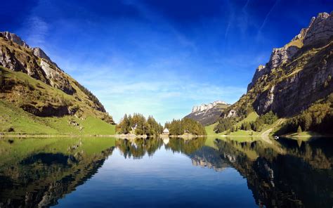 Seealpsee Lake Wallpaper 4k Alpstein Switzerland Landscape