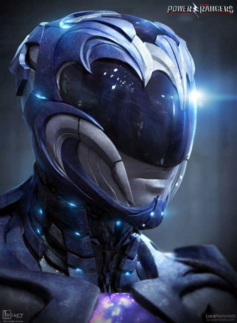 Unused Sabans Power Rangers 2017 Film Blue Ranger Helmet Concept