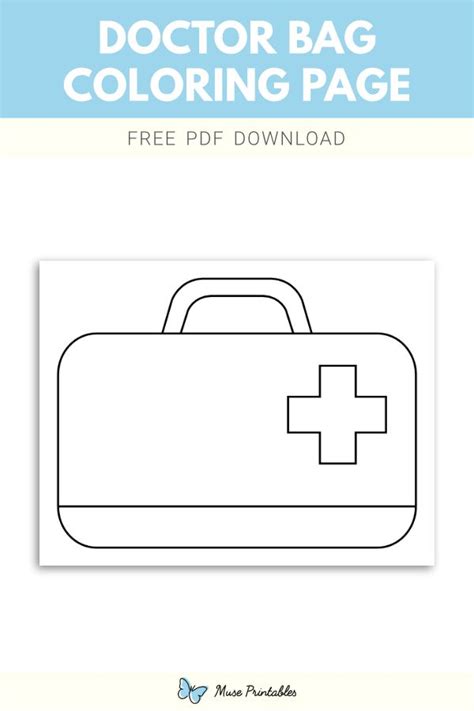 Free Doctor Bag Coloring Page in 2023 | Doctor bag craft, Doctor bag