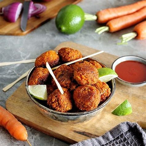 Easy Savory Carrot Balls Green Evi Recipe Savory Vegan Savoury