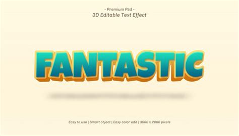 Premium Psd D Fantastic Editable Text Effect