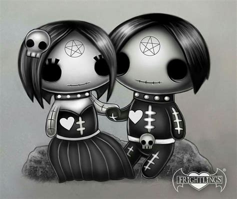 Frightlings Happy World Goth Day Ebony And Eli Gothling Voodoo Doll