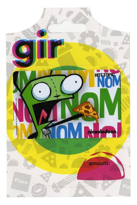 The owner of this website may be compensated in exchange for featured placement of certain sponsored products and. Invader Zim Gir Pizza $50 Gift Card | Hot Topic (With images) | Girly, Gift card