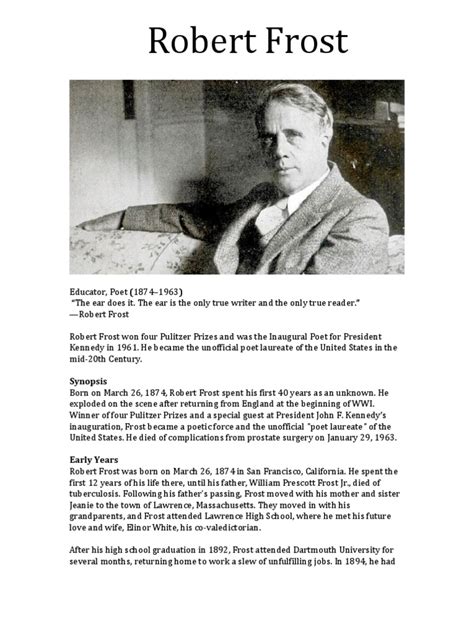 Robert Frost Biography | Poetry
