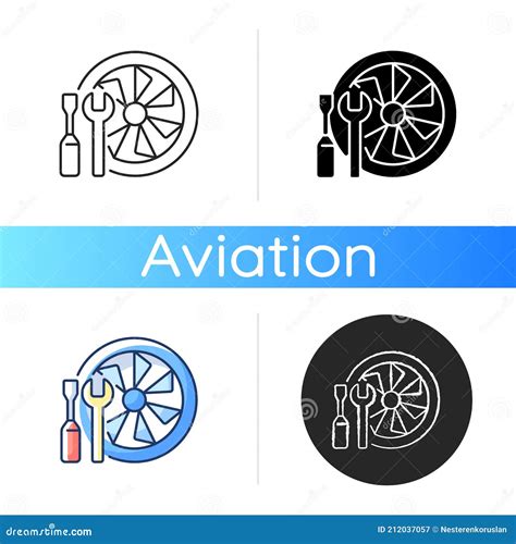Aircraft Maintenance Icon Stock Vector Illustration Of Motor 212037057