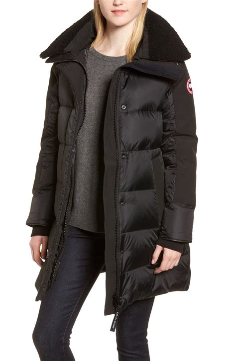 Canada Goose Altona Water Resistant 750 Fill Power Down Parka With Genuine Shearling Collar
