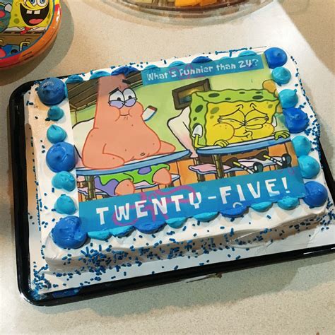 Spongebob 25 Birthday Cake Brithdayzc