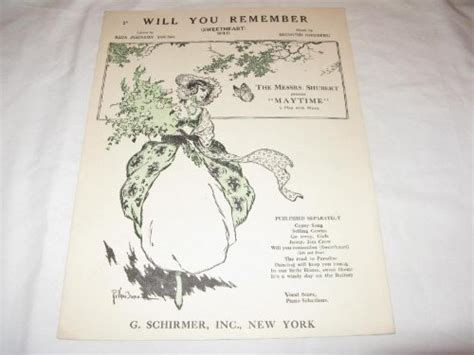 Will You Remember Sigmund Romberg 1917 Sheet Music Folder 427 Sheet Music Cds And Vinyl