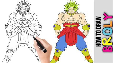 How To Draw Dragon Ball Z Super Broly Cute Easy Drawings Tutorial For