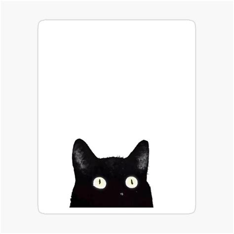 Black Cat Peeking Poster Ubicaciondepersonascdmxgobmx