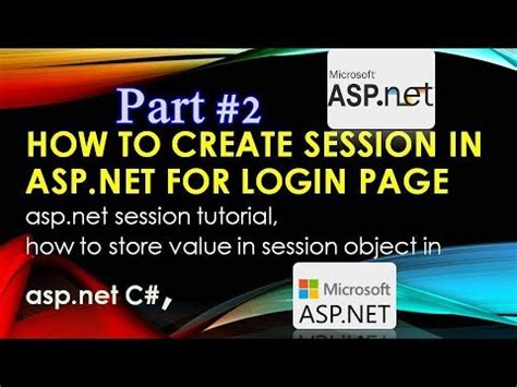 How To Create Session In Asp Net For Login Page How To Use Session Part Youtube
