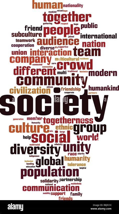 Society Word Cloud Concept Vector Illustration Stock Vector Image Art Alamy