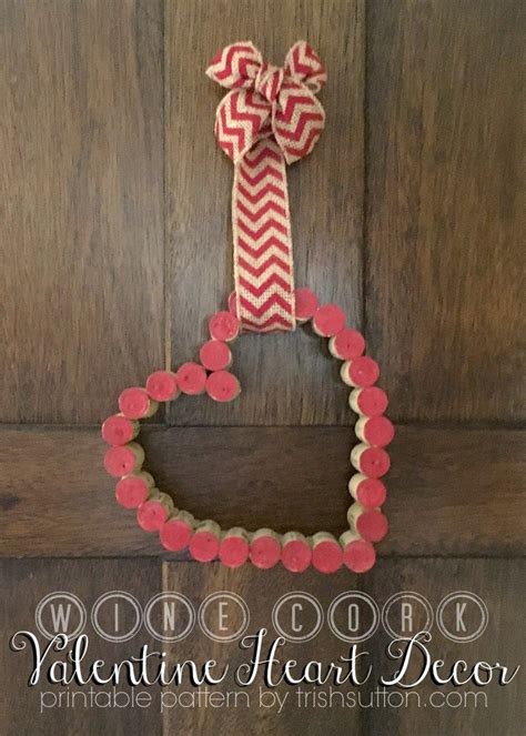 Hobby lobby arts & crafts stores. Wine Cork Valentine Heart Decor | Free Printable Pattern ...