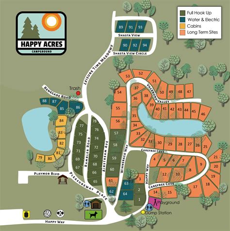 Campground Map Happy Acres Campground