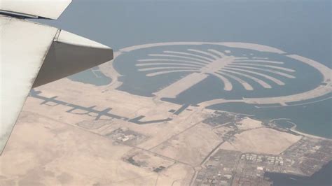 Palm Jumeirah Palm Tree Island Airplane View Dubai Abu Dhabi