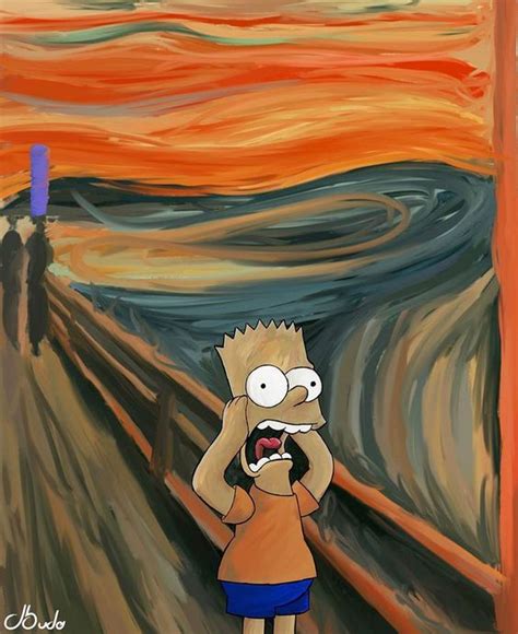 Fondos De Los Simpsons Arte Divertido El Grito Pintura