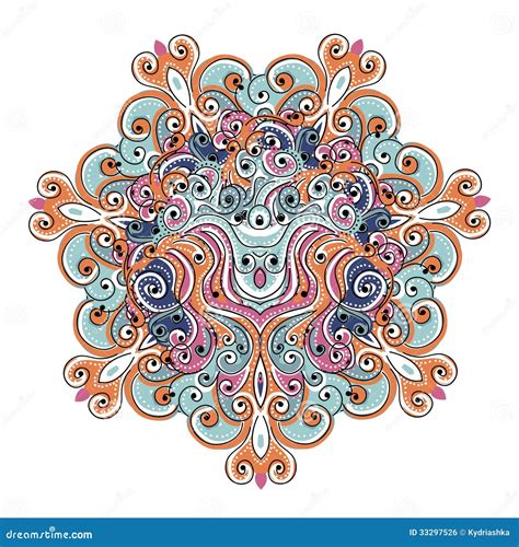 Colorful Arabesque Ornament For Your Design Stock Vector Illustration