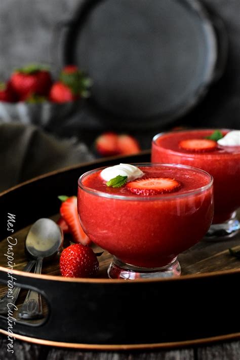 Soupe de fraises à la menthe