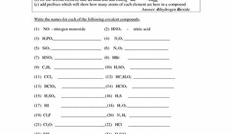 ionic compound practice worksheets