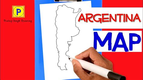 How To Draw Argentina Map Argentina Map Drawing Argentina Map