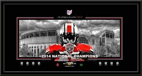 Ohio State Champions Bleed Scarlet And Gray Framed Print Ohio State