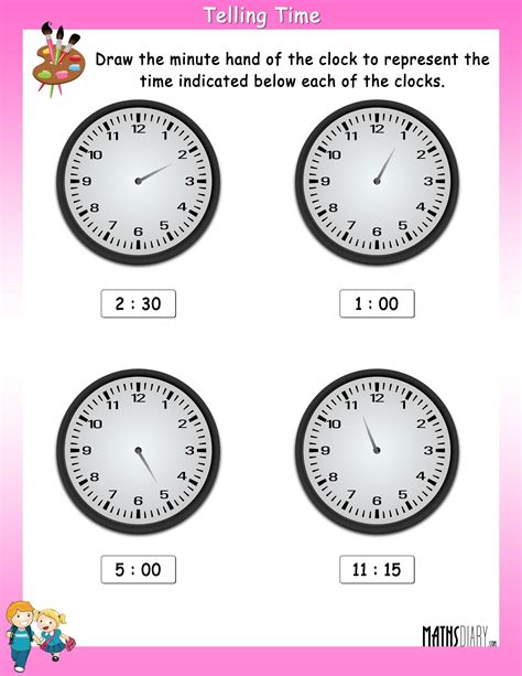 Draw The Minute Hand On The Clock To Represent The Time Indicated