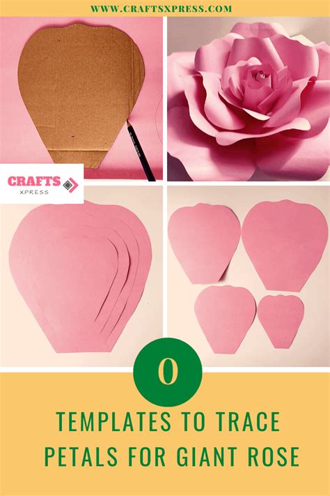 How To Make Templates For Giant Paper Rose In 8 Easy Steps